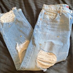 7 for all Mankind distressed boyfriend Jeans